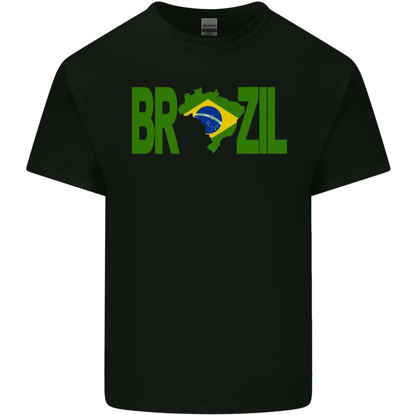 Brazil Football Brazilian Soccer Flag Mens Cotton T-Shirt Tee Top Unisex T-shirt, Sweatshirt, Hoodie, Long Sleeve Tee - T-Shirt, Sweatshirt, Hoodie