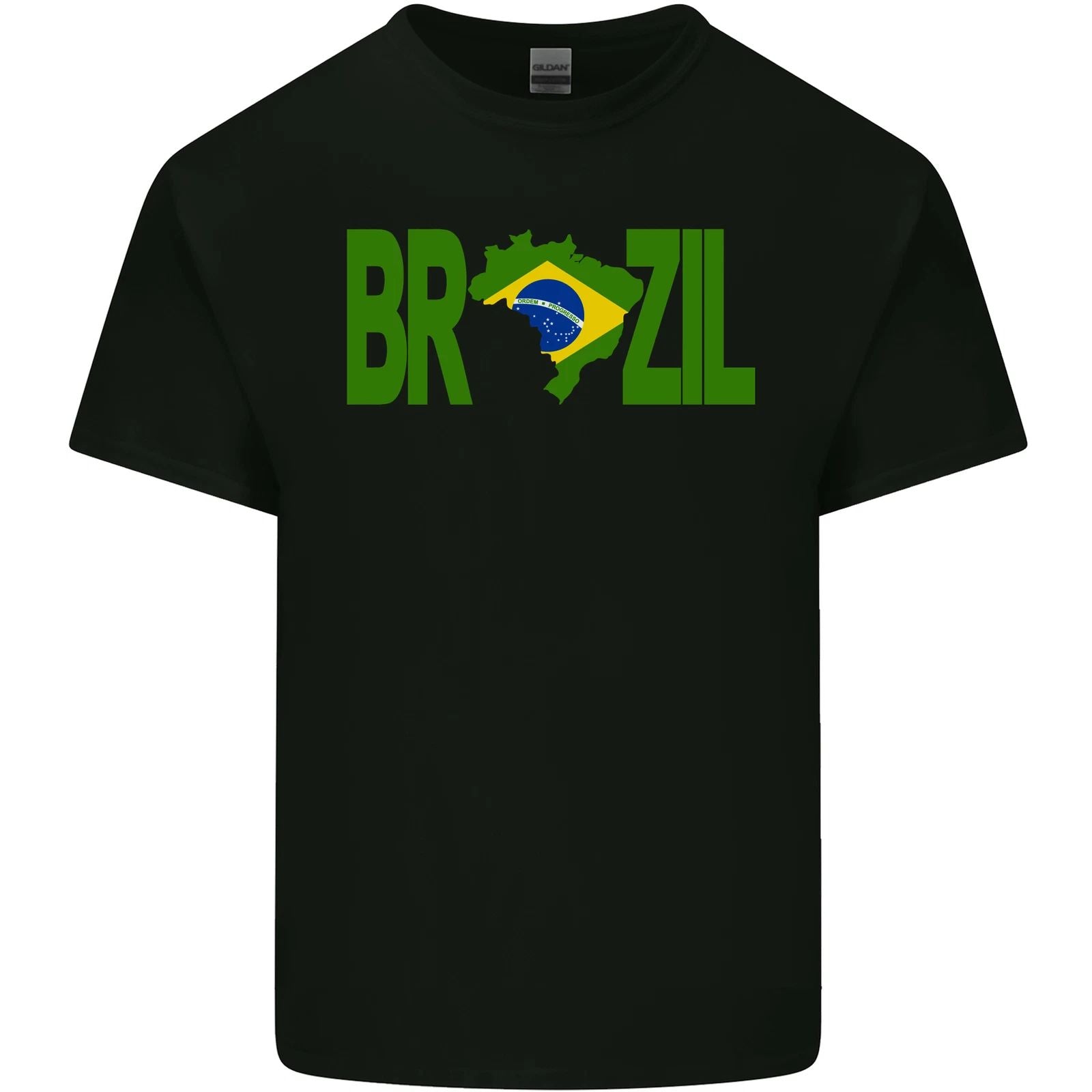 Brazil Football Brazilian Soccer Flag Mens Cotton T-Shirt Tee Top Unisex T-shirt, Sweatshirt, Hoodie, Long Sleeve Tee - T-Shirt, Sweatshirt, Hoodie