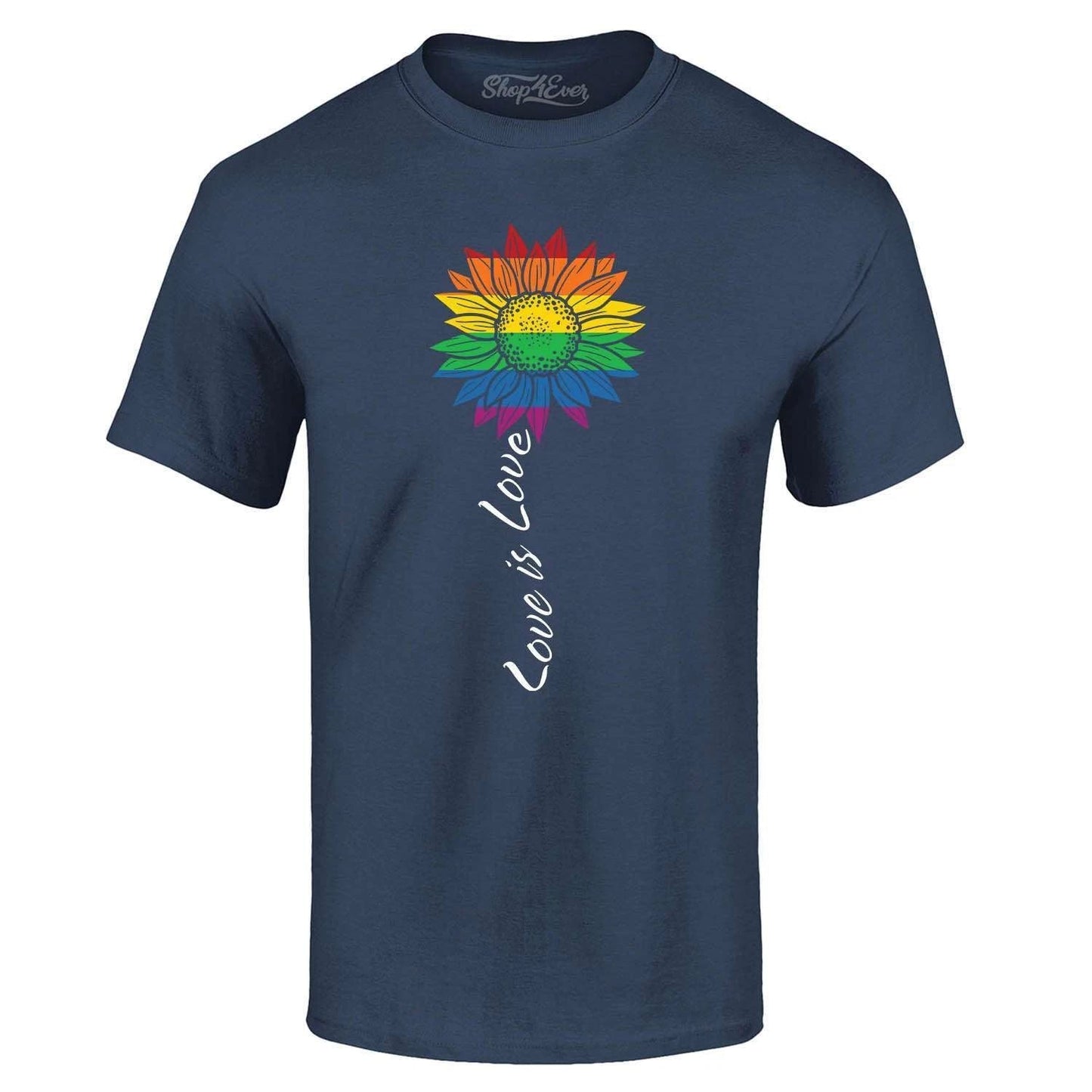 Love is Love Rainbow Flower Gay LGBTQ Pride T-shirt Pride Shirts Unisex T-shirt, Sweatshirt, Hoodie, Long Sleeve Tee - T-Shirt, Sweatshirt, Hoodie