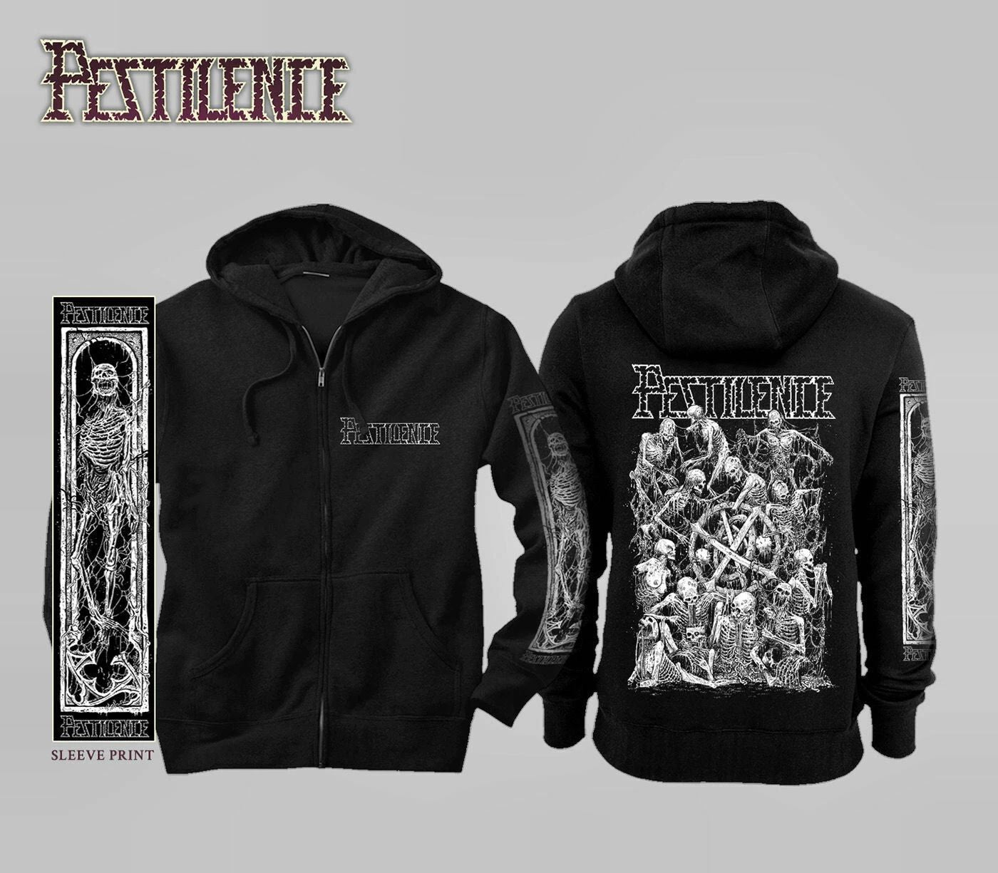 PESTILENCE - Exitivm -- Official sweatshirt zipper Unisex T-shirt, Sweatshirt, Hoodie, Long Sleeve Tee - T-Shirt, Sweatshirt, Hoodie