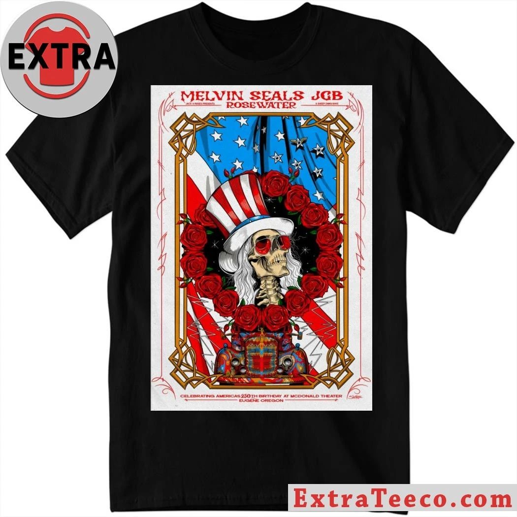 Melvin Seals And JGB Eugene OR 7 4 2026 Poster T-Shirt Unisex T-shirt, Sweatshirt, Hoodie, Long Sleeve Tee - T-Shirt, Sweatshirt, Hoodie