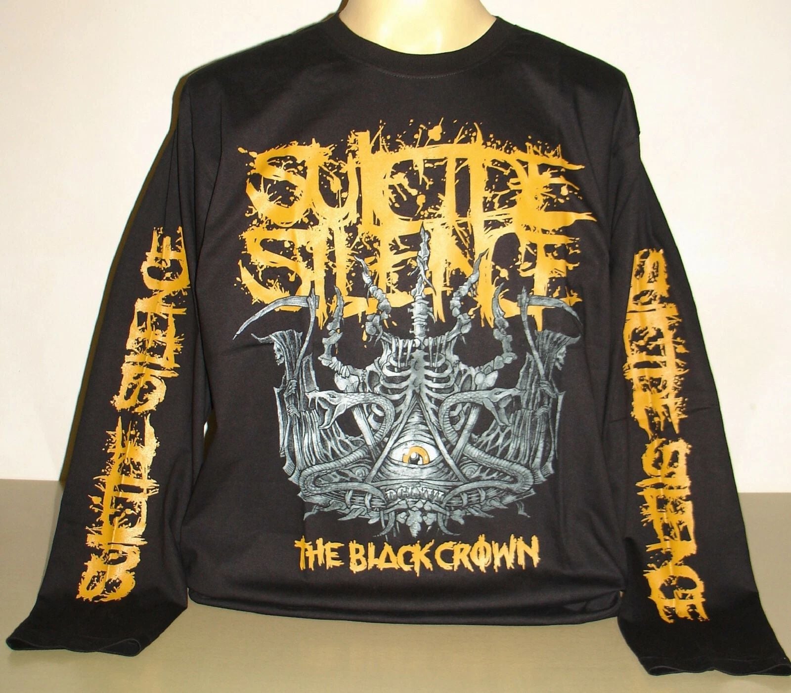 Suicide Silence Black Crown Long Sleeve T-Shirt Size S M L XL 2XL 3XL Deathcore Unisex T-shirt, Sweatshirt, Hoodie, Long Sleeve Tee - T-Shirt, Sweatshirt, Hoodie
