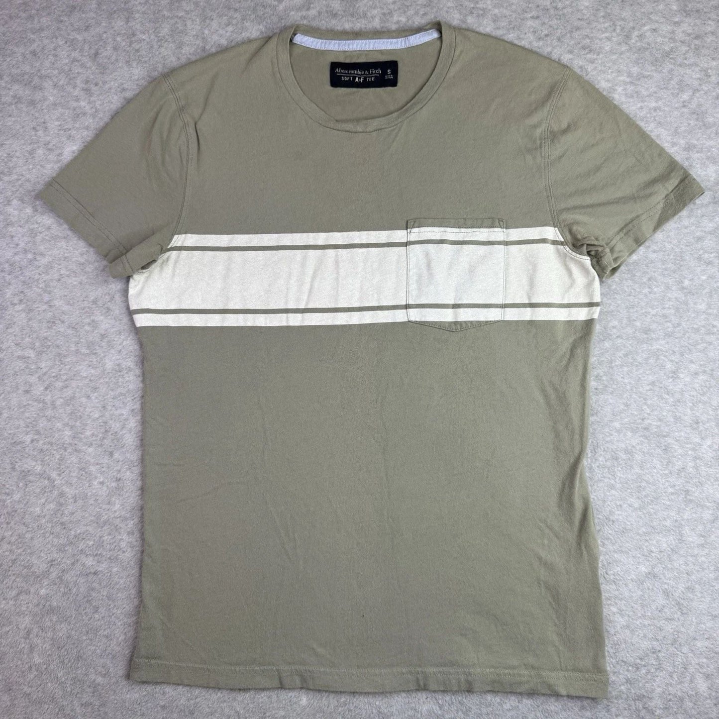 Abercrombie & Fitch Soft T-Shirt Mens Small Olive Green Pocket Tee Everyday Wear Unisex T-shirt, Sweatshirt, Hoodie, Long Sleeve Tee - T-Shirt, Sweatshirt, Hoodie