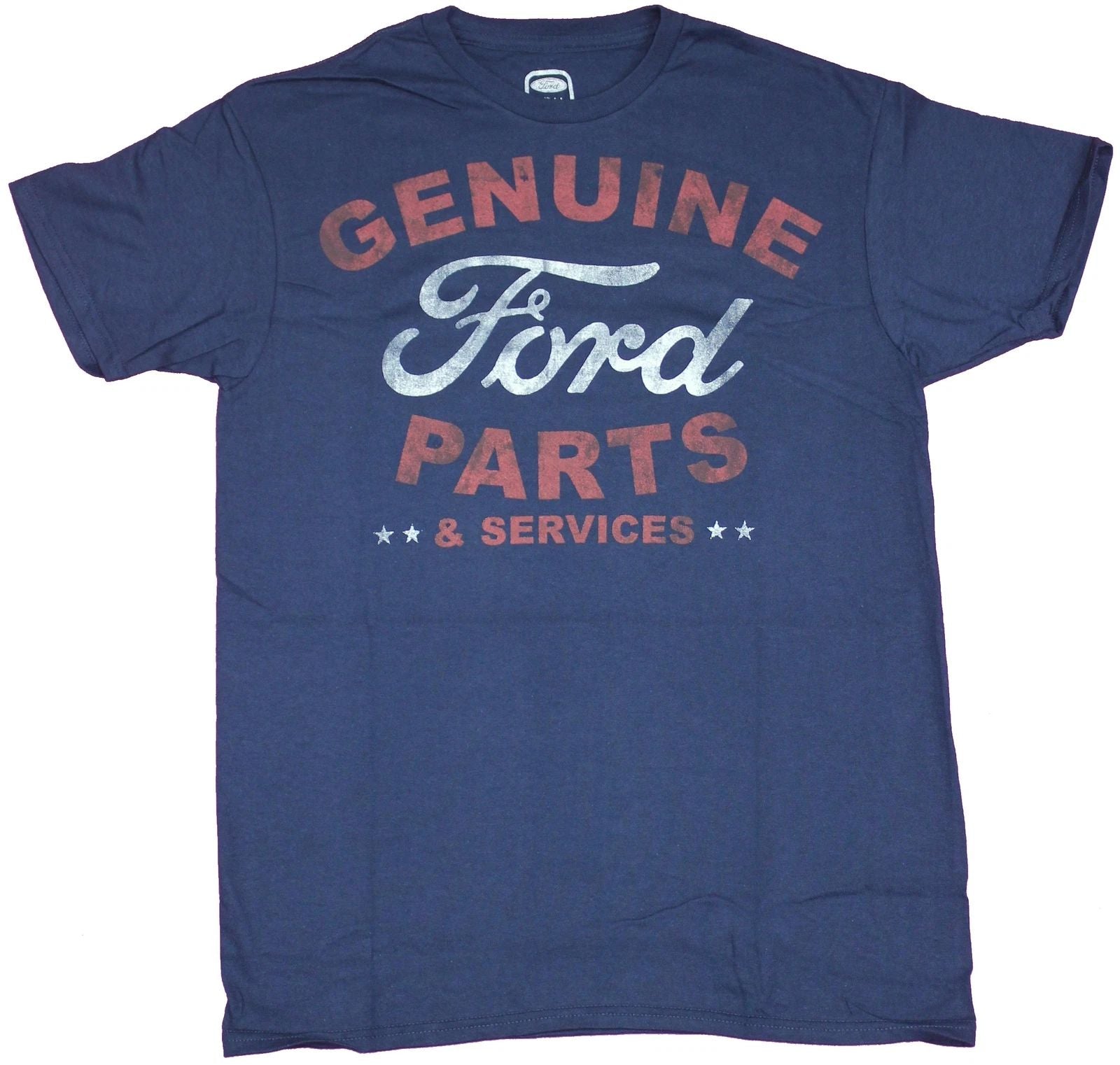 Ford Motors Adult New T-Shirt  - Genuine Parts & Service Distressed Words Unisex T-shirt, Sweatshirt, Hoodie, Long Sleeve Tee - T-Shirt, Sweatshirt, Hoodie
