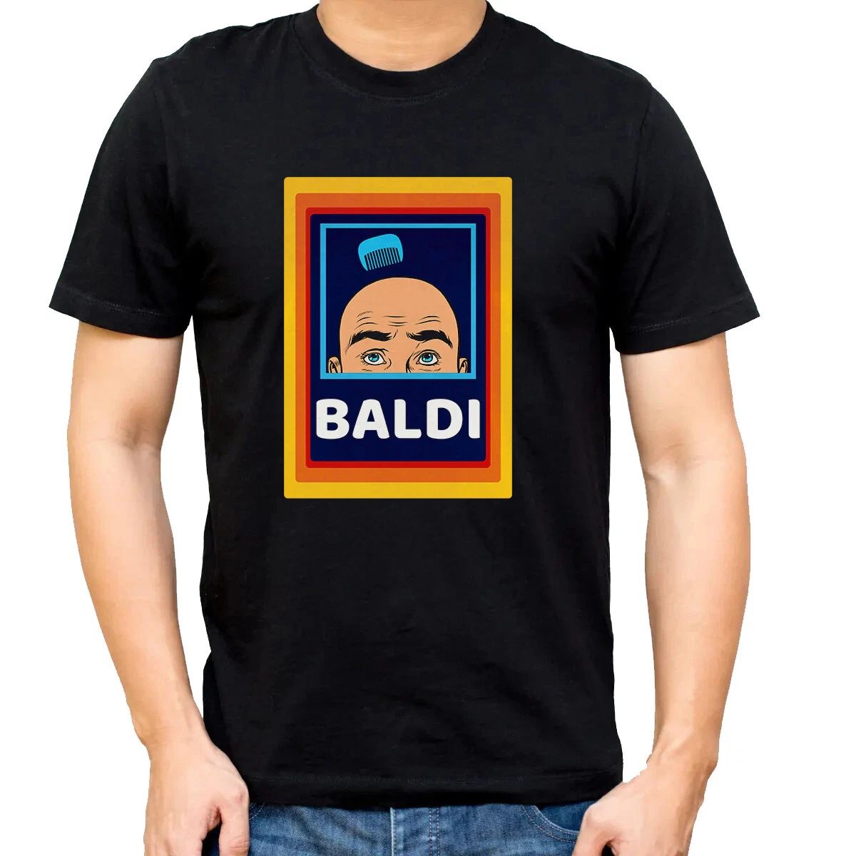 BALDI Funny T-shirt Bald Person Gift Dad Xmas Birthday Present Tee Top Black Unisex T-shirt, Sweatshirt, Hoodie, Long Sleeve Tee - T-Shirt, Sweatshirt, Hoodie
