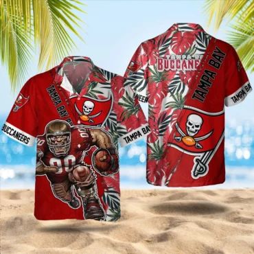 Tampa Bay Buccaneers Pirate Palms Hawaiian Shirt Unisex T-shirt, Sweatshirt, Hoodie, Long Sleeve Tee - T-Shirt, Sweatshirt, Hoodie