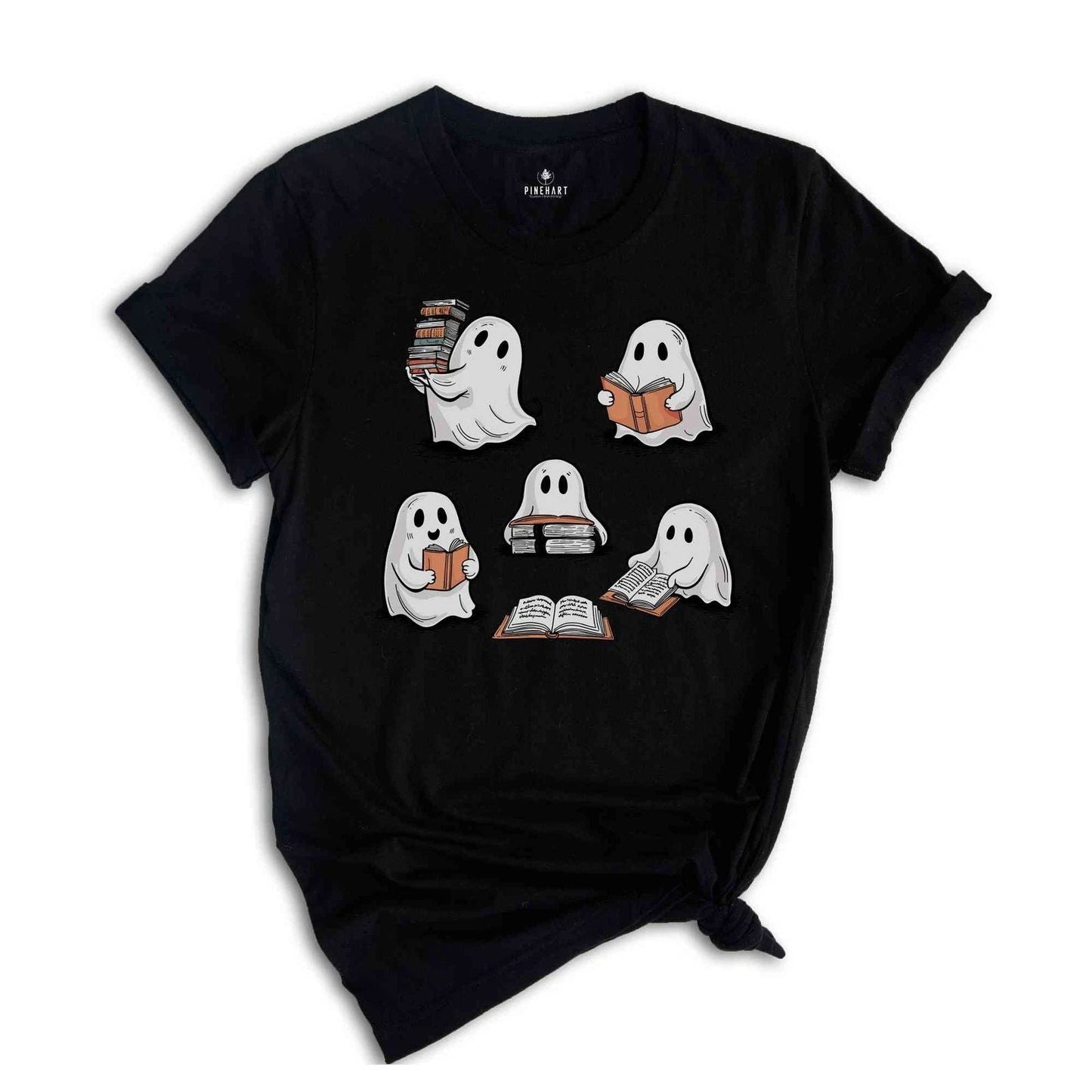 Ghost Reading Shirt, Cute Librarian Shirt, Teacher Halloween Shirt, Book Lover S Unisex T-shirt, Sweatshirt, Hoodie, Long Sleeve Tee - T-Shirt, Sweatshirt, Hoodie