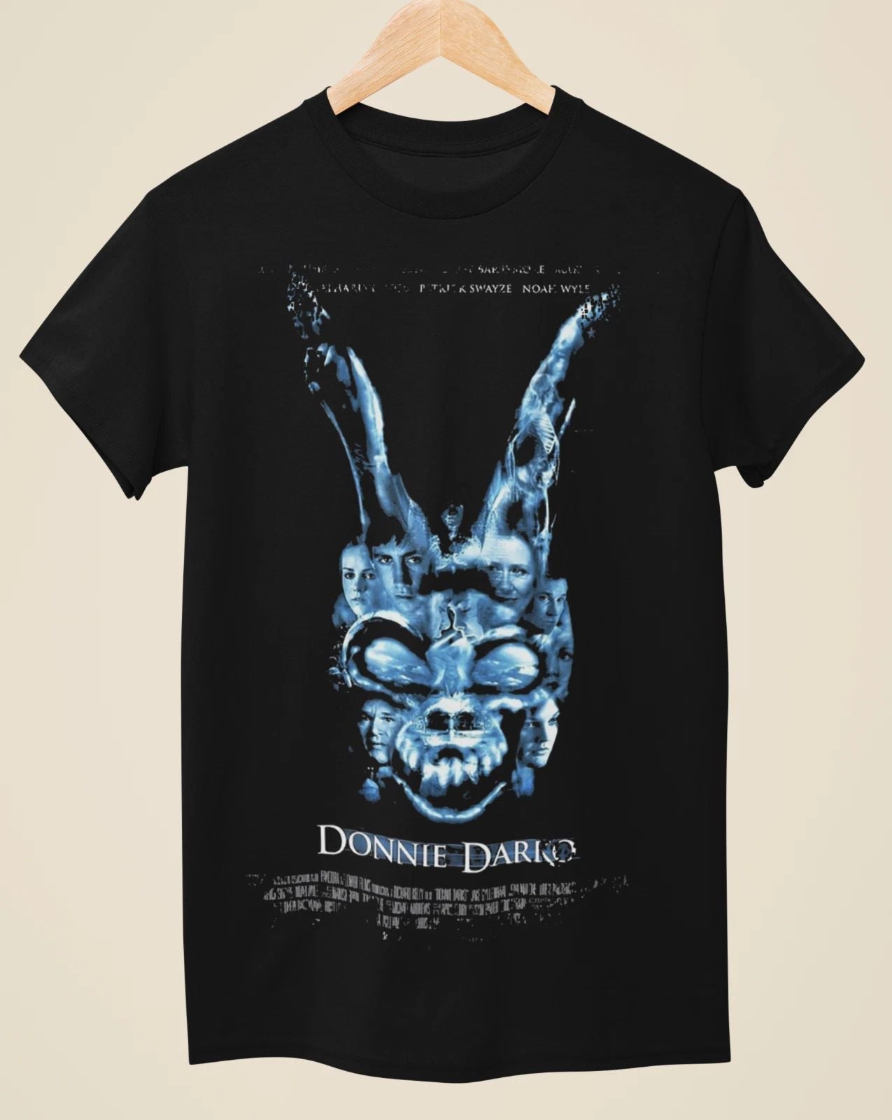 Donnie Darko - Movie Poster Inspired Unisex Black T-Shirt Unisex T-shirt, Sweatshirt, Hoodie, Long Sleeve Tee - T-Shirt, Sweatshirt, Hoodie