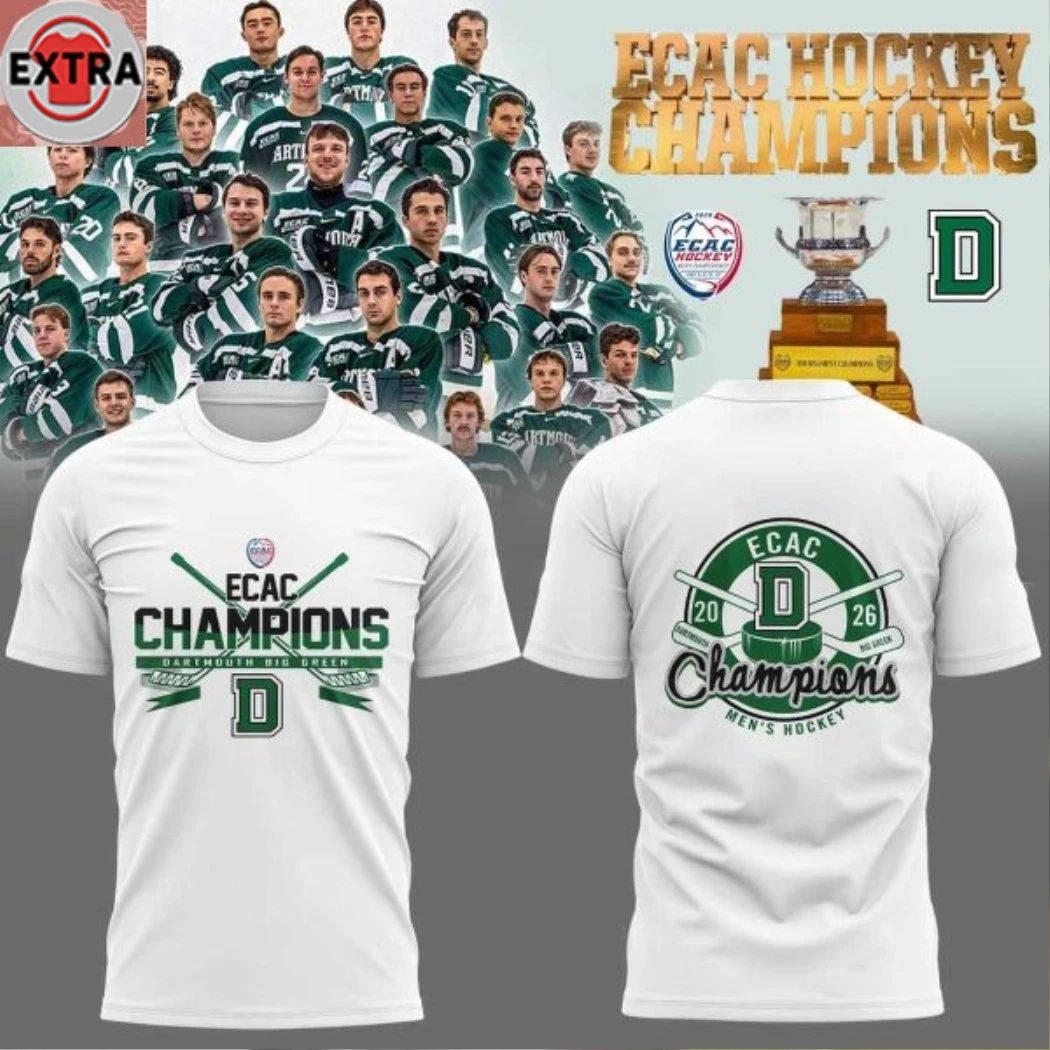 Dartmouth Big Green 2026 ECAC Mens Hockey Champions Hoodie T-Shirt Unisex T-shirt, Sweatshirt, Hoodie, Long Sleeve Tee - T-Shirt, Sweatshirt, Hoodie