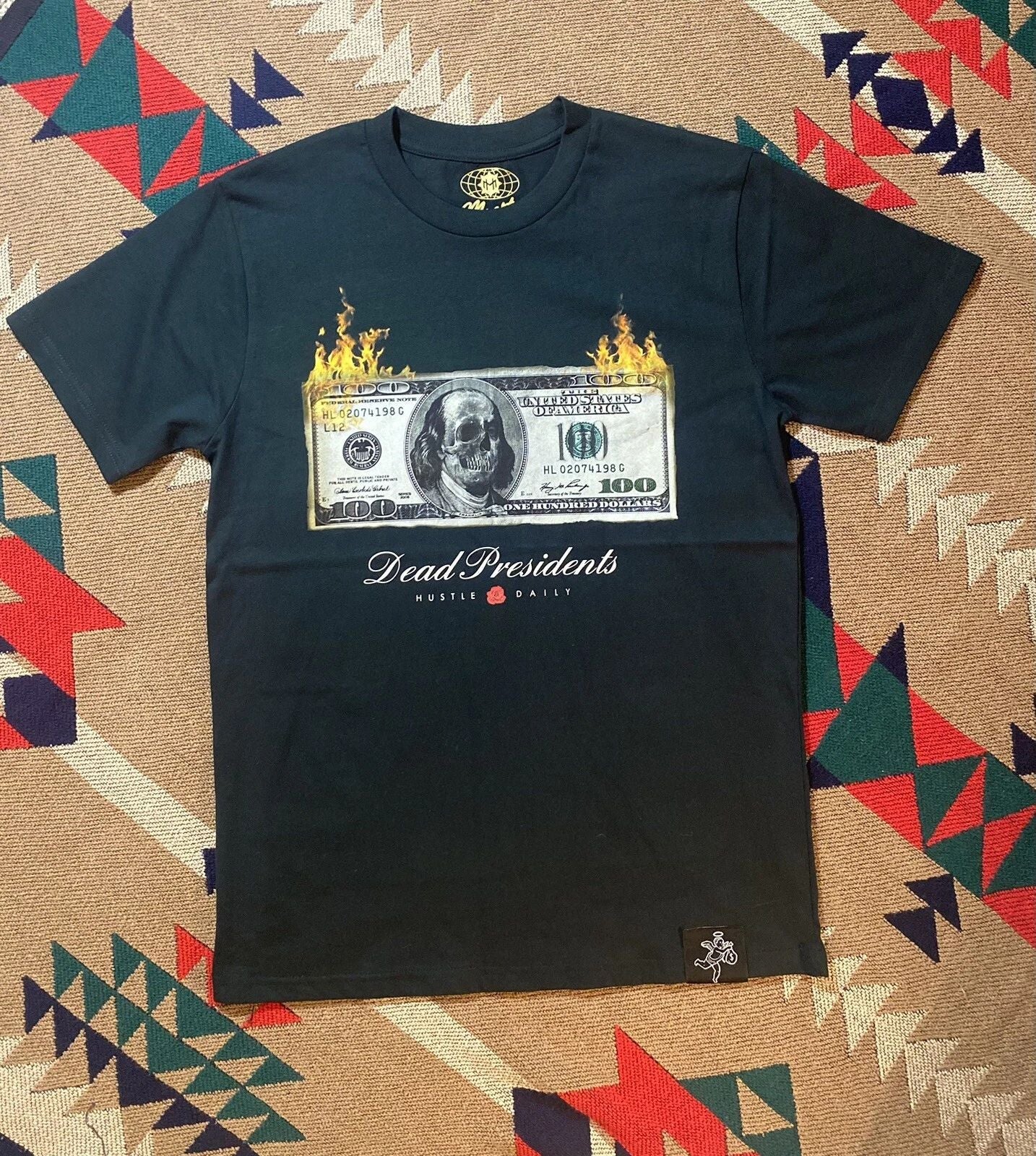 New Muerte Dead Presidents Burn Racks Urban HipHop Streetwear Hustle Daily Sz S Unisex T-shirt, Sweatshirt, Hoodie, Long Sleeve Tee - T-Shirt, Sweatshirt, Hoodie