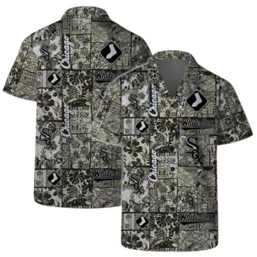 Chicago White Sox Logo Vintage Floral Pattern Hawaiian Shirt Unisex T-shirt, Sweatshirt, Hoodie, Long Sleeve Tee - T-Shirt, Sweatshirt, Hoodie