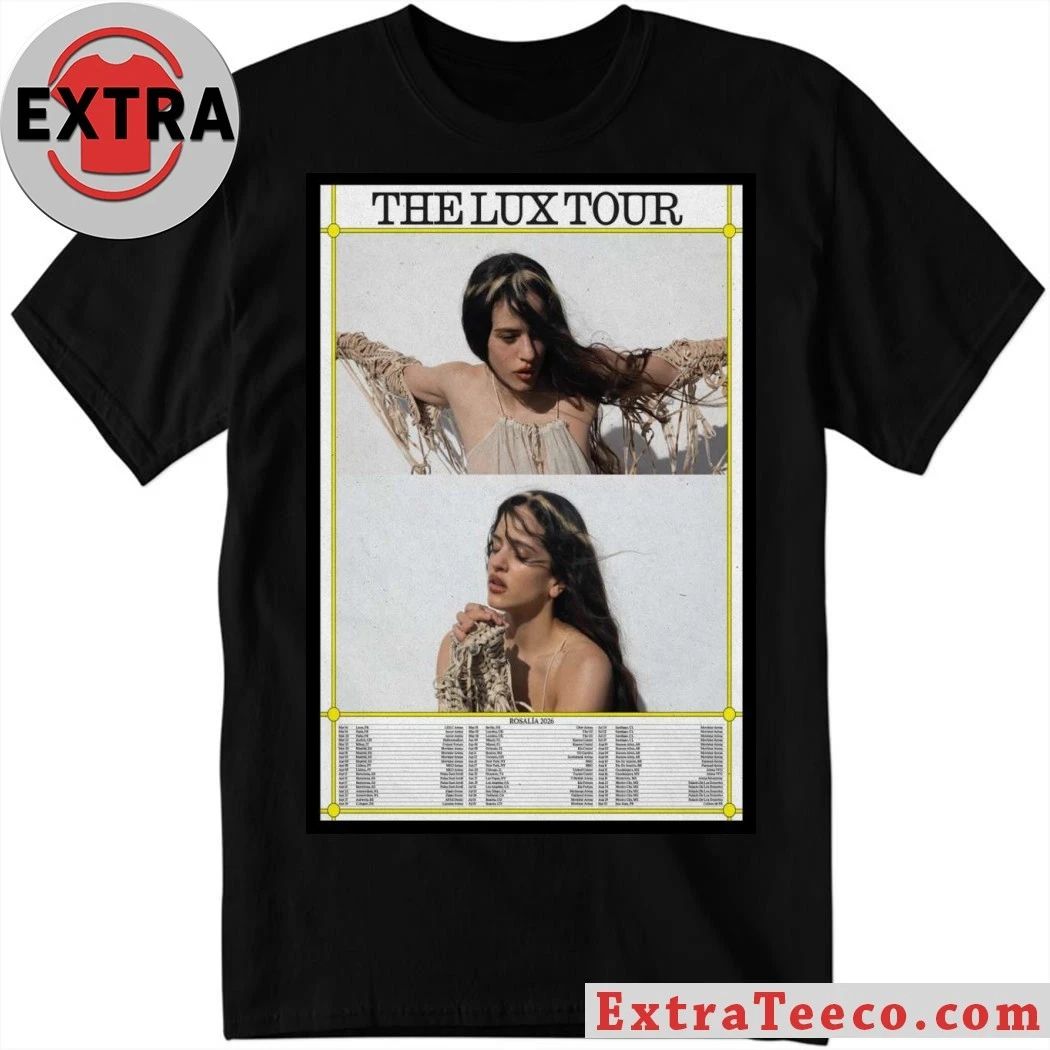 Rosala LUX Tour 2026 Poster Shirt Unisex T-shirt, Sweatshirt, Hoodie, Long Sleeve Tee - T-Shirt, Sweatshirt, Hoodie