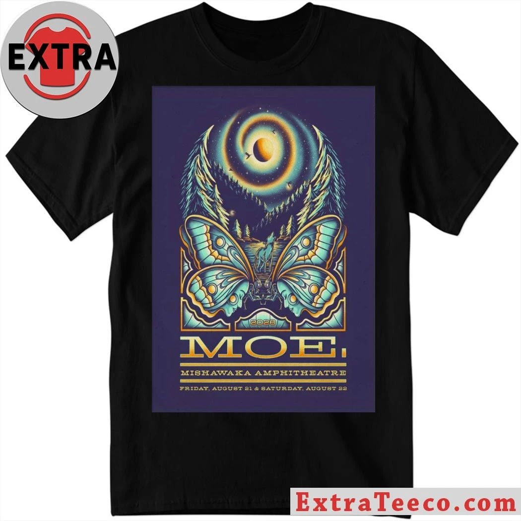 Moe. August 21-22 2026, Bellvue CO Poster Shirt Unisex T-shirt, Sweatshirt, Hoodie, Long Sleeve Tee - T-Shirt, Sweatshirt, Hoodie