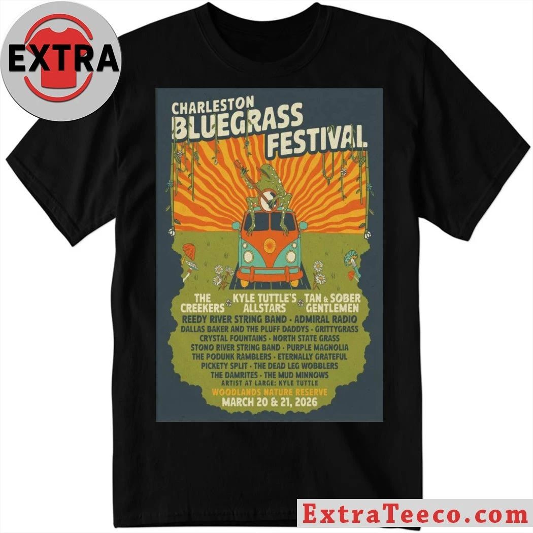 Charleston Bluegrass Festival Poster Shirt Unisex T-shirt, Sweatshirt, Hoodie, Long Sleeve Tee - T-Shirt, Sweatshirt, Hoodie