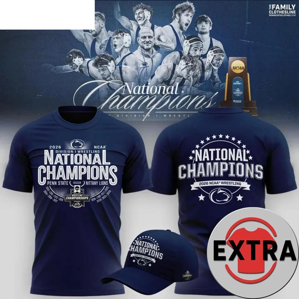 Penn State Nittany Lions 2026 NCAA Wrestling National Champions Logo Two Sided T-Shirt Unisex T-shirt, Sweatshirt, Hoodie, Long Sleeve Tee - T-Shirt, Sweatshirt, Hoodie