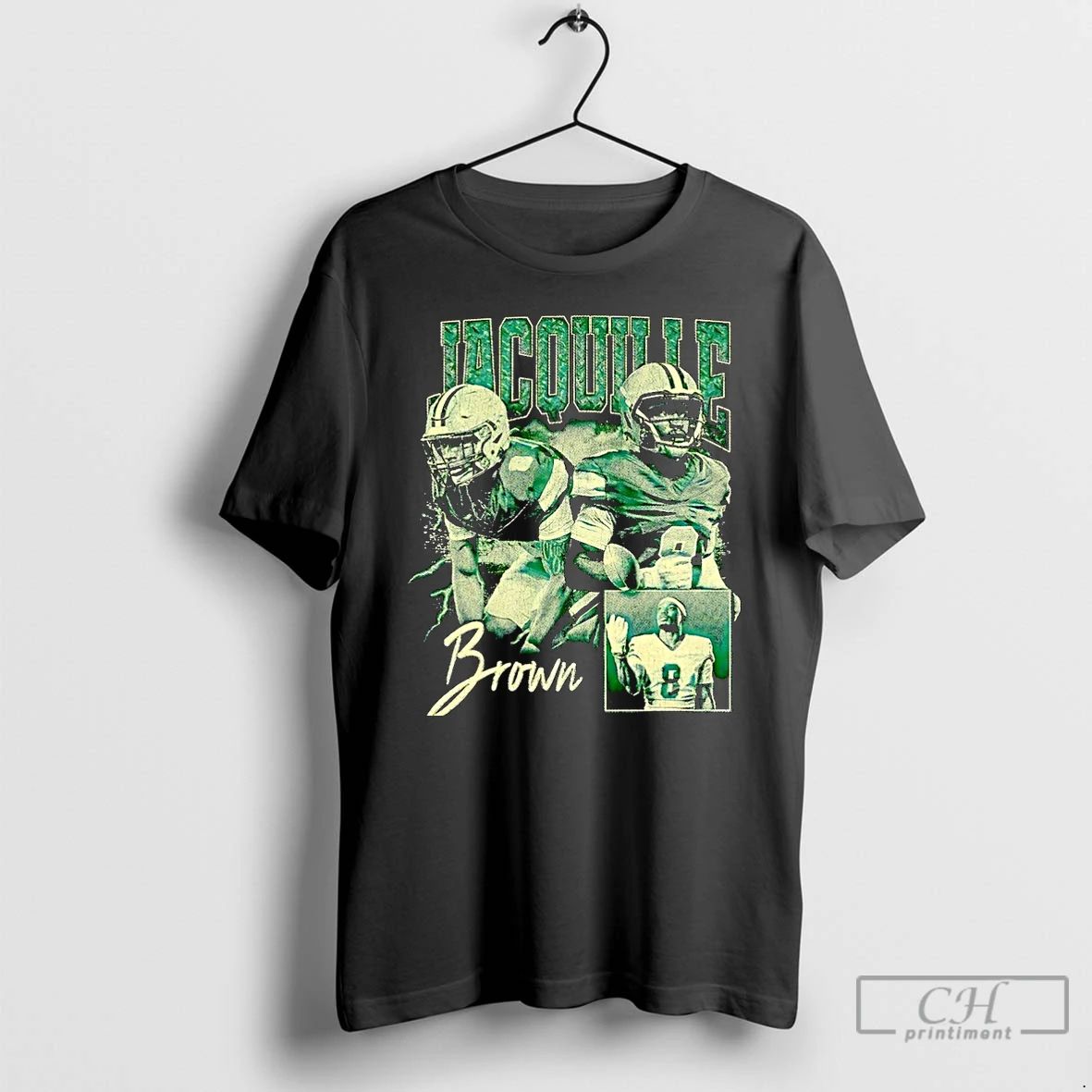 Premium Jacquille Brown Player Northern Michigan Wildcats Graphic Vintage Christmas T Shirts - T-Shirt, Sweatshirt, Hoodie