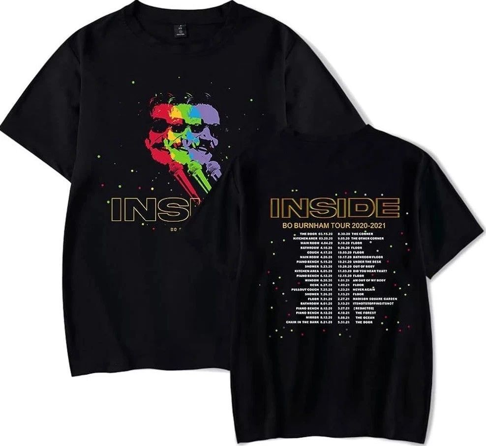 Hot!!1 Bo Burnham Inside Tour 2020-2021 Comedy T-shirt, size S-5XL Unisex T-shirt, Sweatshirt, Hoodie, Long Sleeve Tee - T-Shirt, Sweatshirt, Hoodie