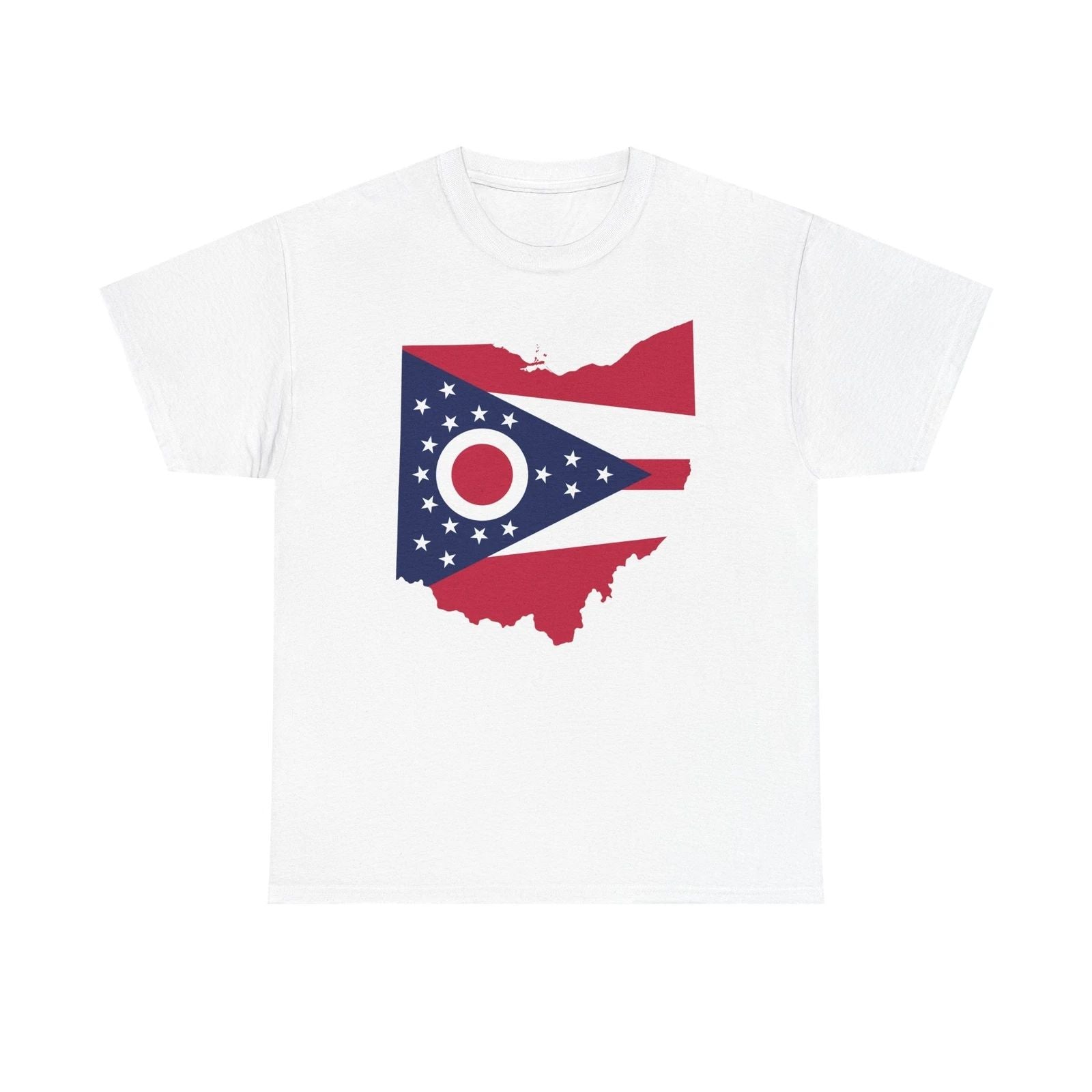 Flag Map of Ohio (United States) T-Shirt Unisex T-shirt, Sweatshirt, Hoodie, Long Sleeve Tee - T-Shirt, Sweatshirt, Hoodie