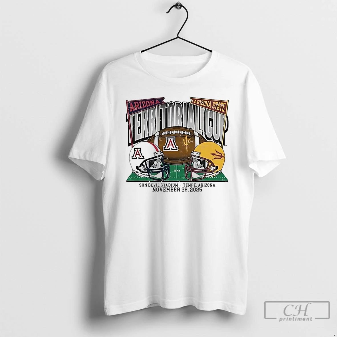 Premium Arizona State Sun Devils Vs Arizona Wildcats 2025 Territorial Cup Helmets T Shirts - T-Shirt, Sweatshirt, Hoodie
