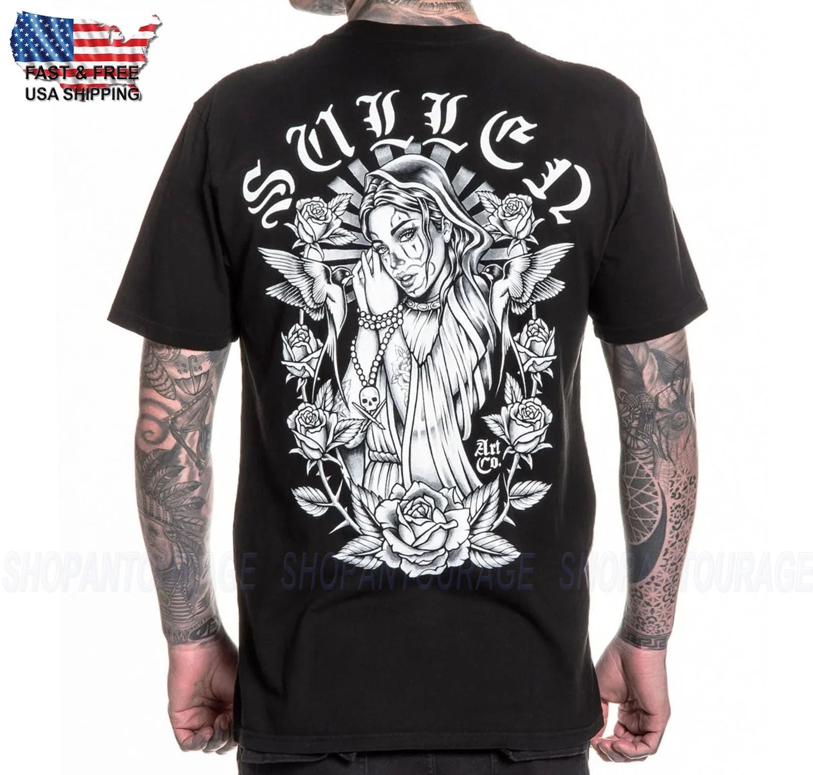 Sullen Art Collective Sanctuary T-Shirt A Maniche Corte Premium Fit SCM7676 Unisex T-shirt, Sweatshirt, Hoodie, Long Sleeve Tee - T-Shirt, Sweatshirt, Hoodie