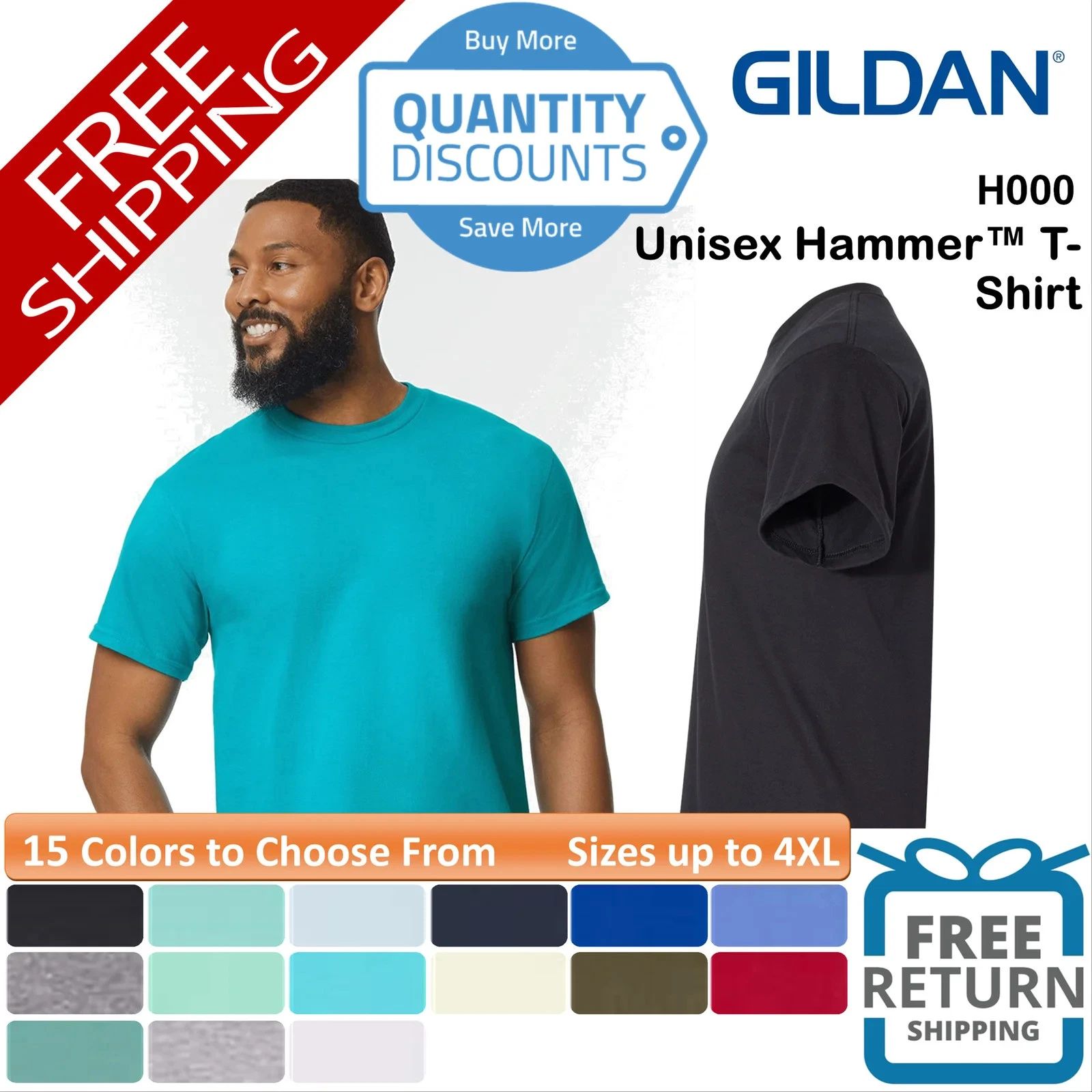 Gildan Unisex Hammer Cotton & Blends Short Sleeve T-Shirt Up To 4XL H000 Unisex T-shirt, Sweatshirt, Hoodie, Long Sleeve Tee - T-Shirt, Sweatshirt, Hoodie