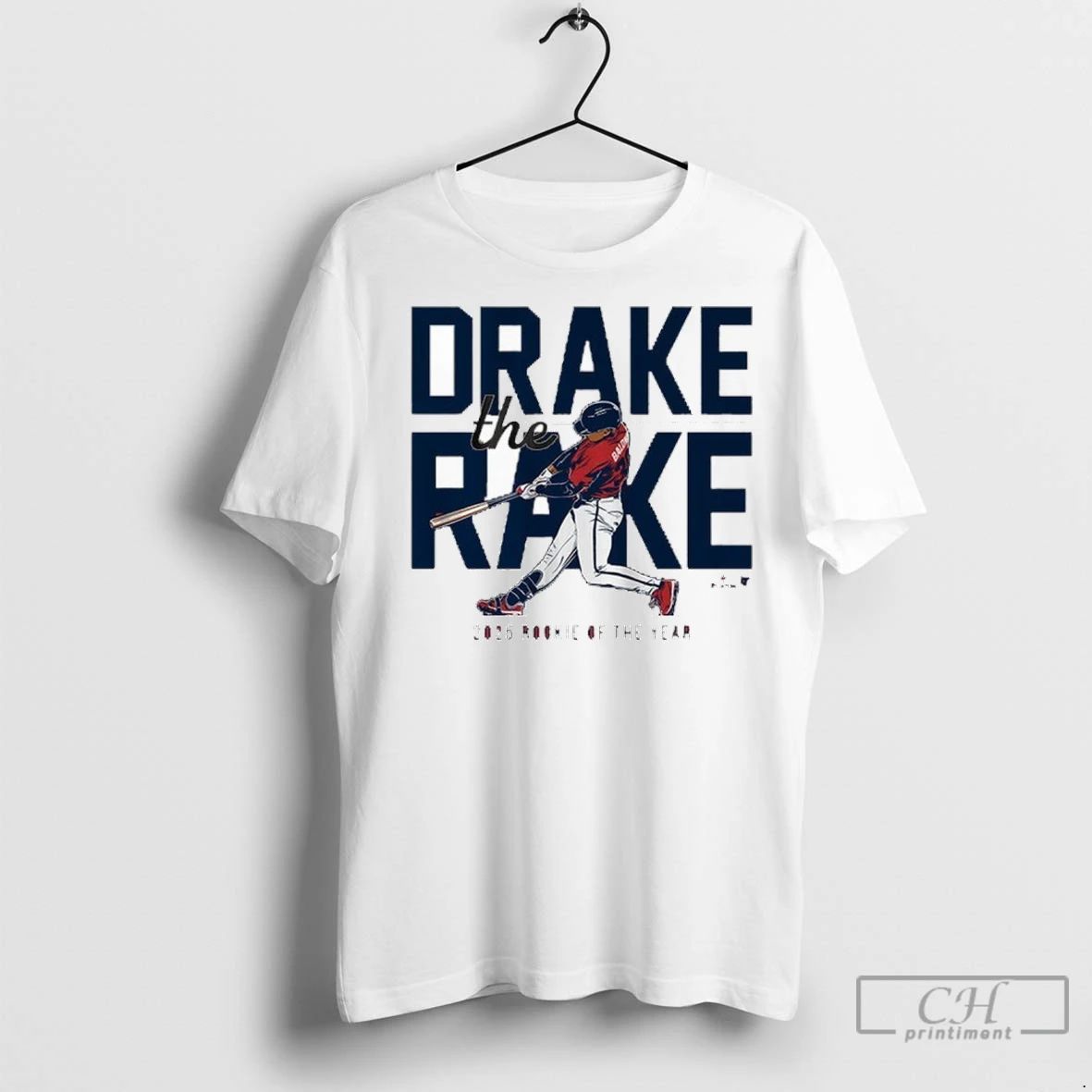 Premium Drake Baldwin The Rake 2025 Rookie Of The Year Unisex T-shirt, Sweatshirt, Hoodie, Long Sleeve Tee - T-Shirt, Sweatshirt, Hoodie