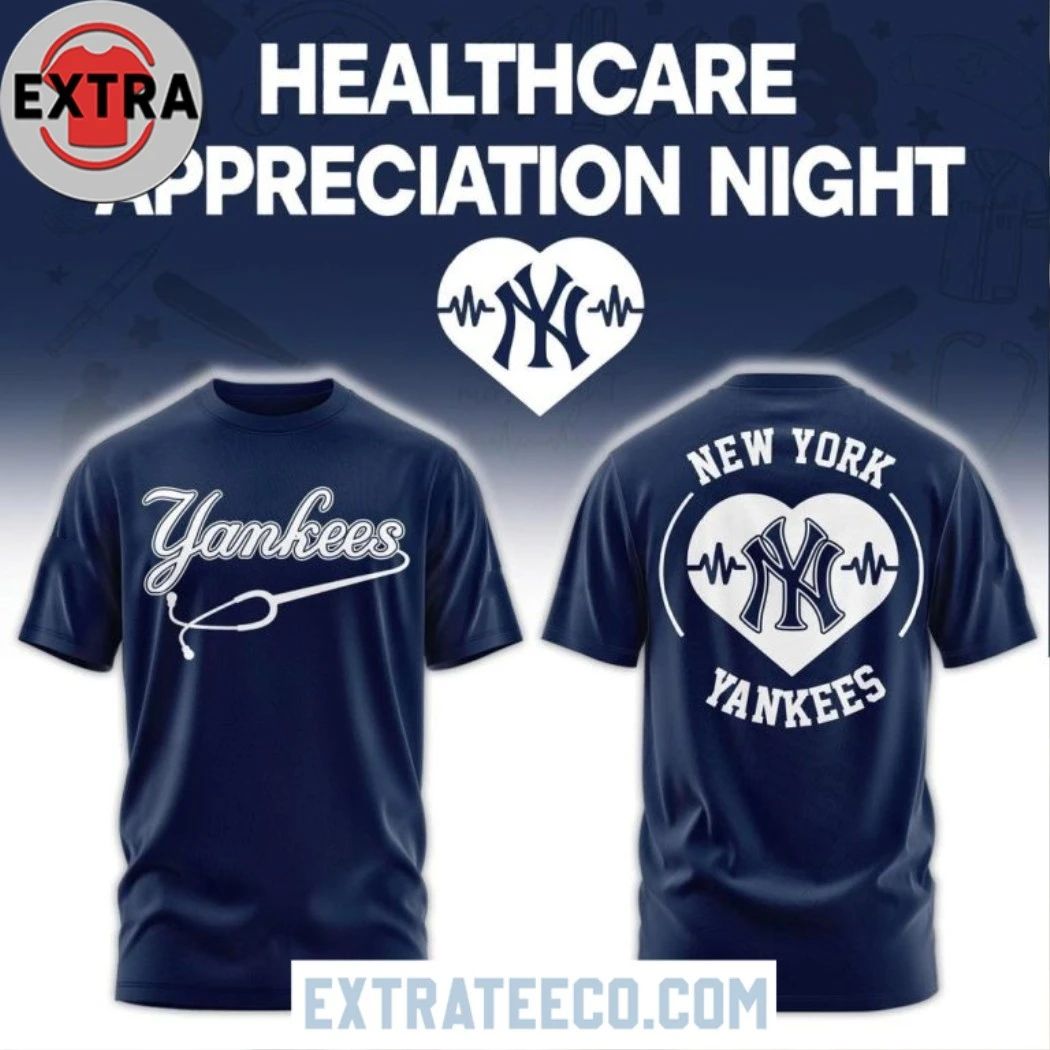 New York Yankees Healthcare Appreciation Night 2026 Navy Hoodie Shirt Unisex T-shirt, Sweatshirt, Hoodie, Long Sleeve Tee - T-Shirt, Sweatshirt, Hoodie