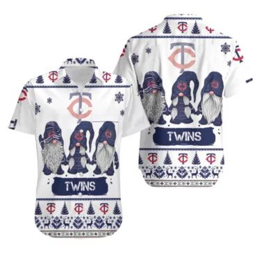 Minnesota Twins Holiday Gnome Hawaiian Shirt Unisex T-shirt, Sweatshirt, Hoodie, Long Sleeve Tee - T-Shirt, Sweatshirt, Hoodie