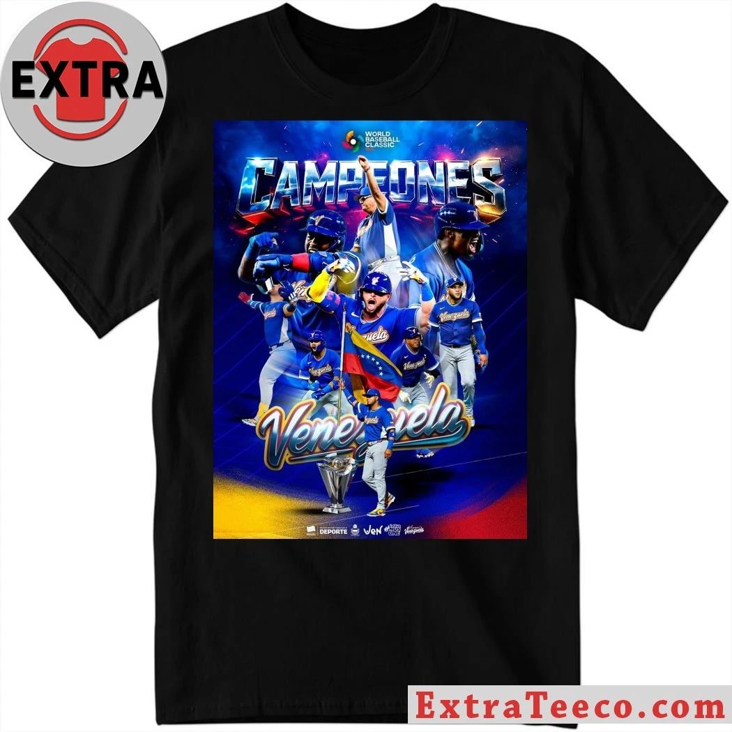 The Venezuelan national baseball team celebrates winning the 2026 World Baseball Classic after defeating the United States in the final Shirt - T-Shirt, Sweatshirt, Hoodie