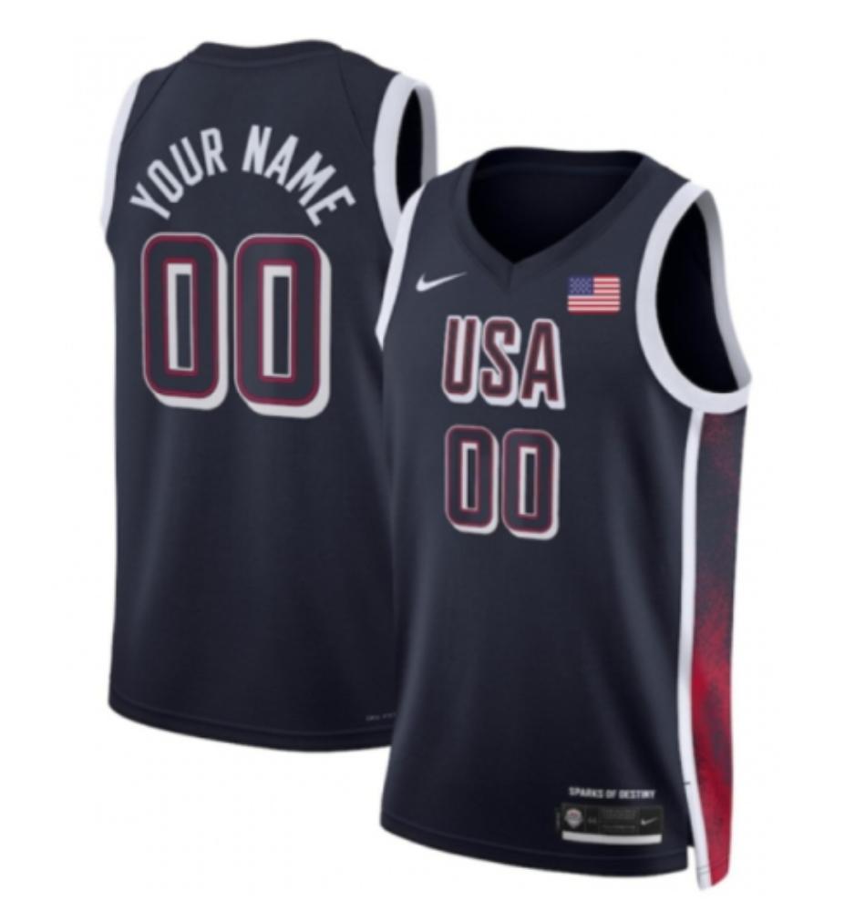 Custom Team USA 2024 Olympics Player Jersey sports jersey product view 1