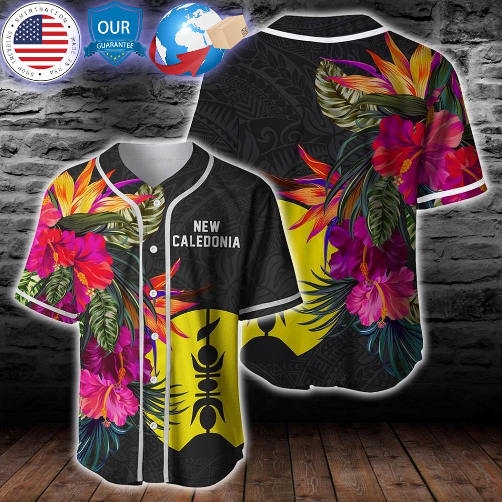 HOT New Caledonia Polynesian Hibiscus Baseball Jersey Unisex T-shirt, Sweatshirt, Hoodie, Long Sleeve Tee - T-Shirt, Sweatshirt, Hoodie