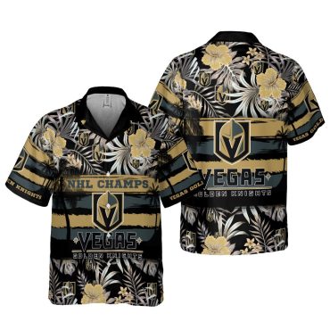 Vegas Golden Knights Championship Tropics Hawaiian Shirt Unisex T-shirt, Sweatshirt, Hoodie, Long Sleeve Tee - T-Shirt, Sweatshirt, Hoodie
