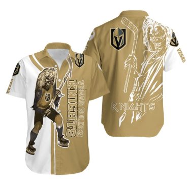Vegas Golden Knights Fierce Warrior Hawaiian Shirt Unisex T-shirt, Sweatshirt, Hoodie, Long Sleeve Tee - T-Shirt, Sweatshirt, Hoodie