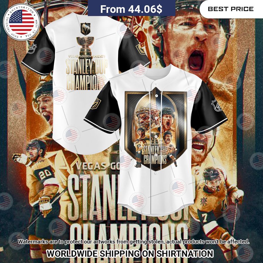 Vegas Golden Knights Stanley Cup Champions Baseball Jersey Unisex T-shirt, Sweatshirt, Hoodie, Long Sleeve Tee - T-Shirt, Sweatshirt, Hoodie
