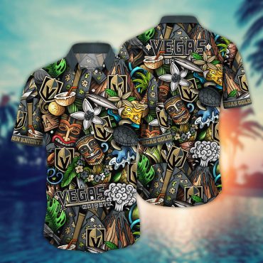 Vegas Golden Knights Tiki Adventure Hawaiian Shirt Unisex T-shirt, Sweatshirt, Hoodie, Long Sleeve Tee - T-Shirt, Sweatshirt, Hoodie