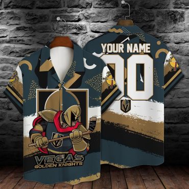 Vegas Golden Knights Warrior Spirit Custom Hawaiian Shirt Unisex T-shirt, Sweatshirt, Hoodie, Long Sleeve Tee - T-Shirt, Sweatshirt, Hoodie