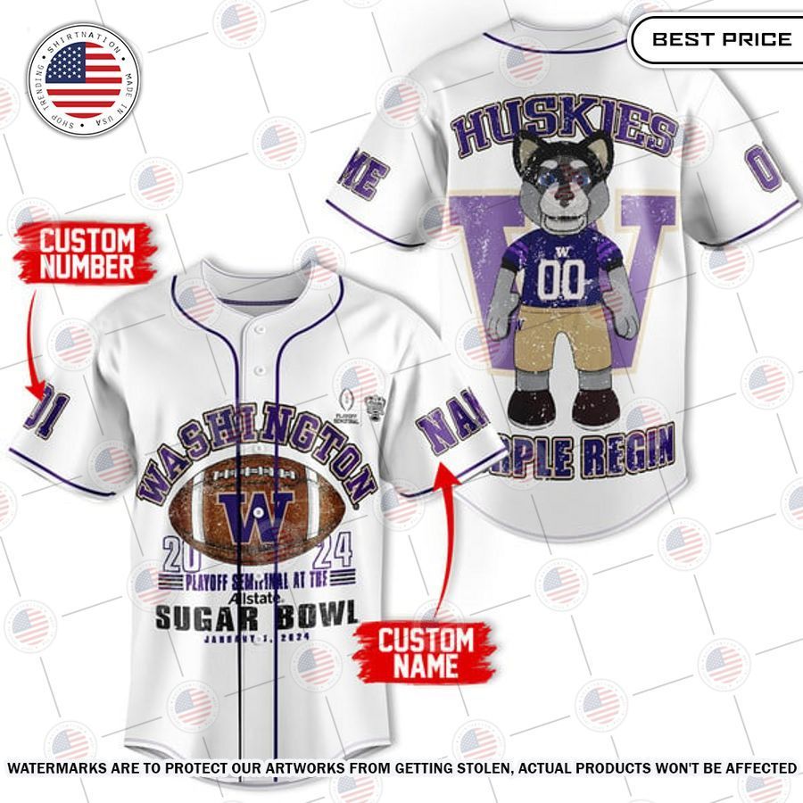 Washington Huskies Sugar Bowl Custom Baseball Jersey Unisex T-shirt, Sweatshirt, Hoodie, Long Sleeve Tee - T-Shirt, Sweatshirt, Hoodie