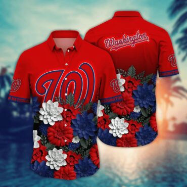 Washington Nationals Beachside Bliss Hawaiian Shirt Unisex T-shirt, Sweatshirt, Hoodie, Long Sleeve Tee - T-Shirt, Sweatshirt, Hoodie