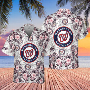 Washington Nationals Sunset Retreat Hawaiian Shirt Unisex T-shirt, Sweatshirt, Hoodie, Long Sleeve Tee - T-Shirt, Sweatshirt, Hoodie