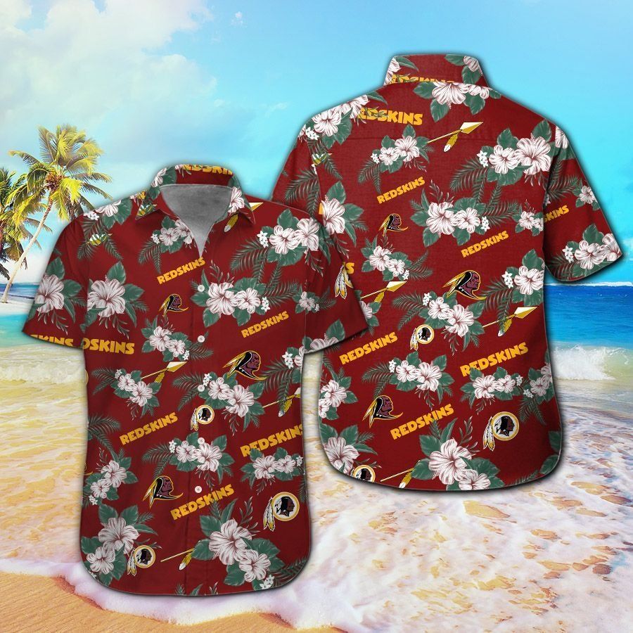 Washington Redskins Tropical Hawaiian Short Sleeve Shirt Unisex T-shirt, Sweatshirt, Hoodie, Long Sleeve Tee - T-Shirt, Sweatshirt, Hoodie