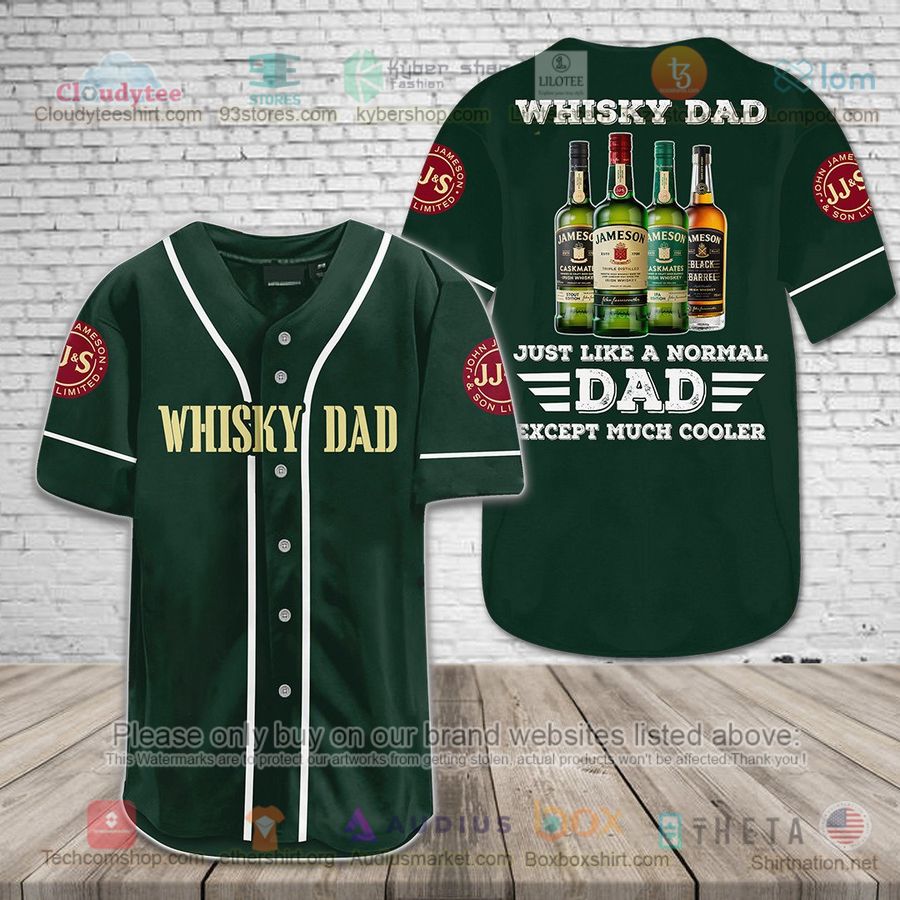 HOT Whisky Dad Just Like A Normal Dad Except Much Cooler Baseball Jersey Shirt Unisex T-shirt, Sweatshirt, Hoodie, Long Sleeve Tee - T-Shirt, Sweatshirt, Hoodie