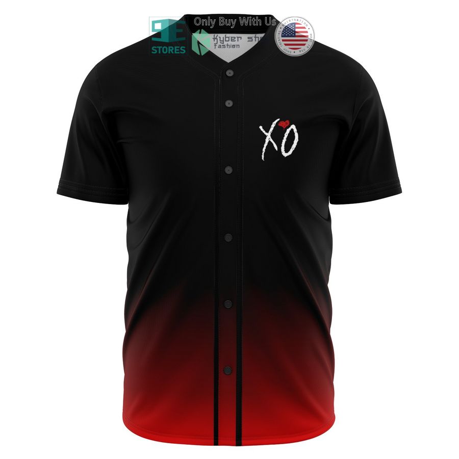 BEST Xo logo black red Baseball Jersey Unisex T-shirt, Sweatshirt, Hoodie, Long Sleeve Tee - T-Shirt, Sweatshirt, Hoodie