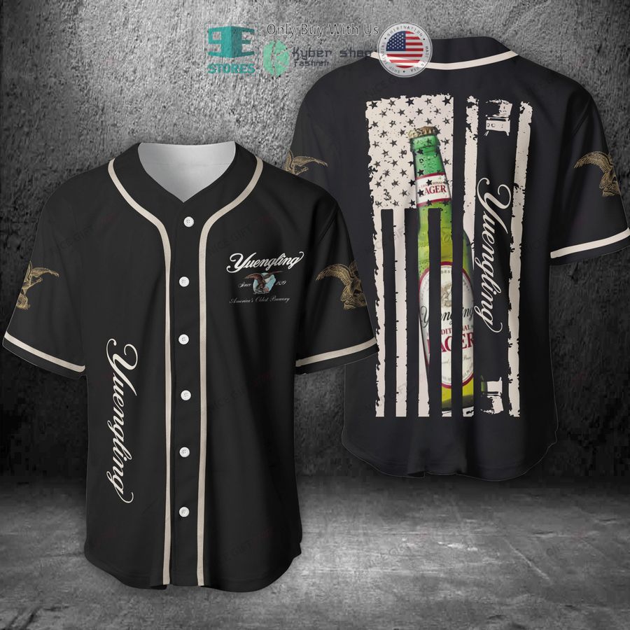 BEST Yuengling Beer United States Flag black Baseball Jersey Unisex T-shirt, Sweatshirt, Hoodie, Long Sleeve Tee - T-Shirt, Sweatshirt, Hoodie