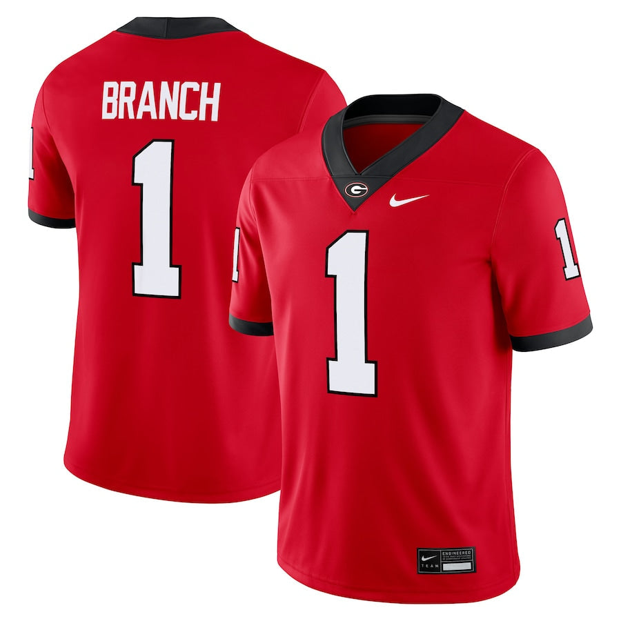 Zachariah Branch Georgia Bulldogs Home Jersey - Red sports jersey product view 1
